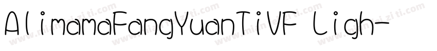 AlimamaFangYuanTiVF Ligh字体转换